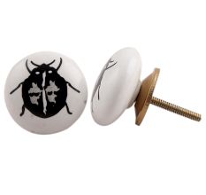 Beetle Flat Ceramic Cabinet Knob