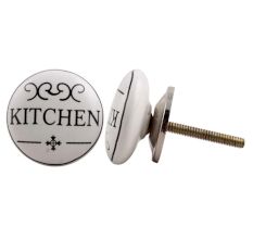 Kitchen Flat Ceramic Drawer Knob