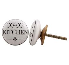 Kitchen Flat Ceramic Drawer Knob