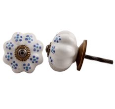 Blue Tiny Flower Knob