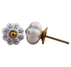 Blue Tiny Flower Knob
