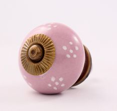 Lavender Dotted Ceramic Knob