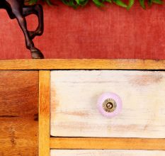 Lavender Dotted Ceramic Knob