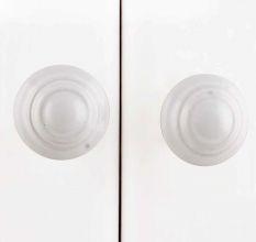 White Solid Ceramic Dresser Knob