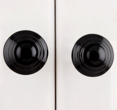 Black Solid Ceramic Drawer Knob
