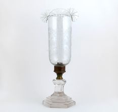 Vintage Top Curved Glass Lamp