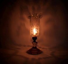 Vintage Top Curved Glass Lamp