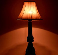 Ornate Victorian Metal Lamp