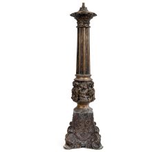Ornate Victorian Metal Lamp