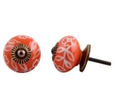 Orange Flower Cabinet Knob