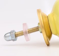 Yellow Flower Ceramic Dresser Knob