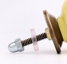Yellow Flower Ceramic Dresser Knob