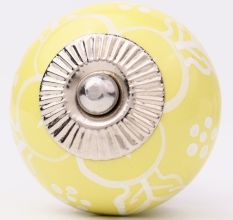 Yellow Flower Ceramic Dresser Knob