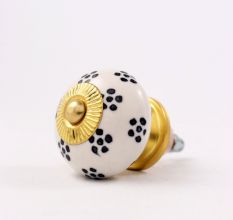 Black Tiny Flower Cabinet Knob