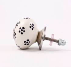 Black Tiny Flower Cabinet Knob