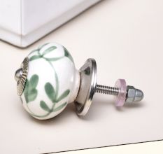 Moss Green Leaf Knob