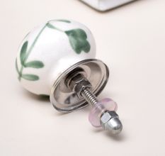 Moss Green Leaf Knob