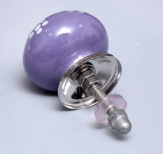 Dark Purple Floral Knob