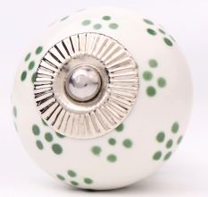 Moss Green Tiny Floral Drawer Knob