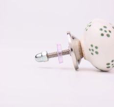 Moss Green Tiny Floral Drawer Knob