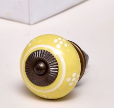 Yellow Tiny Floral Drawer Knob