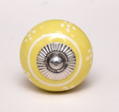 Yellow Tiny Floral Drawer Knob