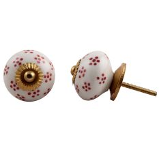 Red Tiny Flower Knob