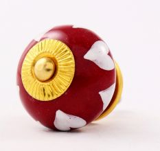 Cherry Floral Ceramic Knob