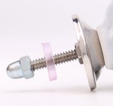Light Grey Handpainted Floral Knob