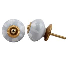 Light Grey Heart Painted Knob