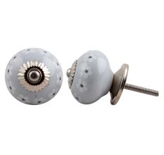 Grey Tiny Flower Knob
