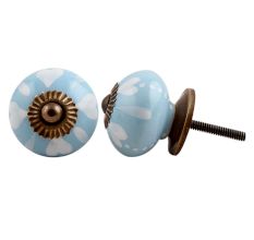 Turquoise Heart Ceramic Knob