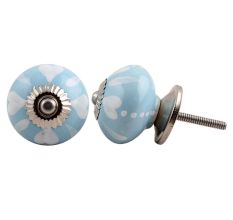 Turquoise Heart Ceramic Knob
