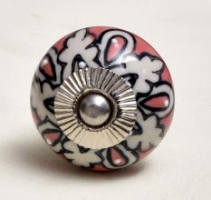 Peach Flower Ceramic Knob