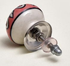 Peach Flower Ceramic Knob