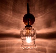 Clear Glass Tulip Wall Lamp