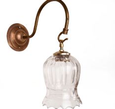 Clear Glass Tulip Wall Lamp