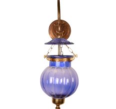 Blue Pumpkin Shaped Wall Lamp