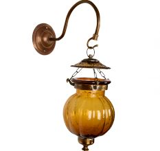 Yellow Pumpkin Glass Wall Lamp