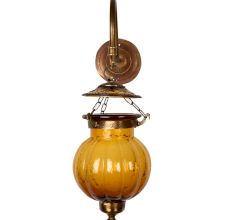 Yellow Pumpkin Glass Wall Lamp