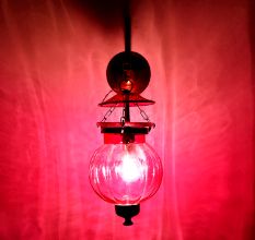 Pink Pumpkin Glass Wall Lamp