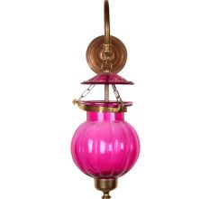 Pink Pumpkin Glass Wall Lamp