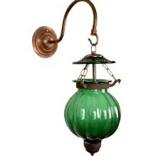 Green Melon Shaped Glass Hanging