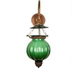 Green Melon Shaped Glass Hanging