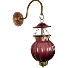 Plum Melon Shaped Glass Hanging