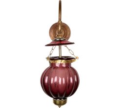 Plum Melon Shaped Glass Hanging