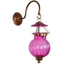 Pink Melon Shaped Glass Hanging