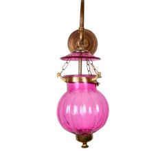 Pink Melon Shaped Glass Hanging