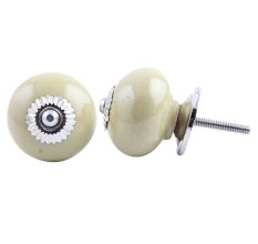 Olive Ceramic Handmade Knob