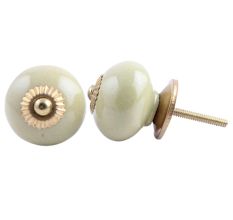 Olive Ceramic Handmade Knob